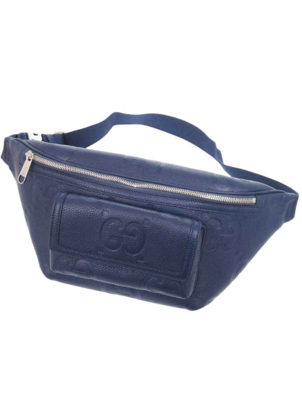 Gucci GG Leather Blue Belt Bag